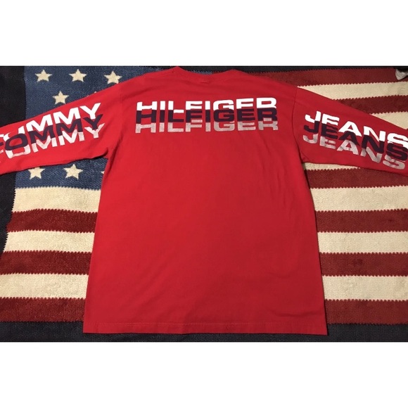 Vintage Tommy Hilfiger Jeans Long Sleeve Shirt XL p wing ski downhill 1 Rlx Cp x - Picture 5 of 11